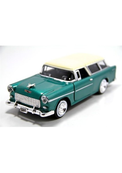 1955 Chevy Bel Air Nomad -Yeşil 1:24 Model Araba