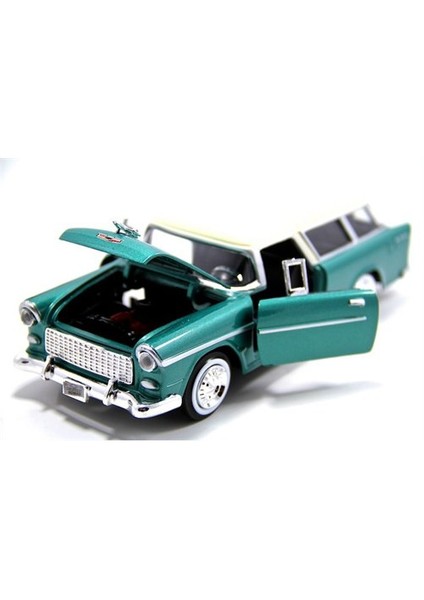 1955 Chevy Bel Air Nomad -Yeşil 1:24 Model Araba modelleri