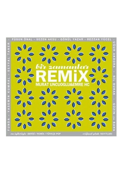 Murat Uncuoğlu & Emre Hc - Bir Zamanlar Remix (CD)