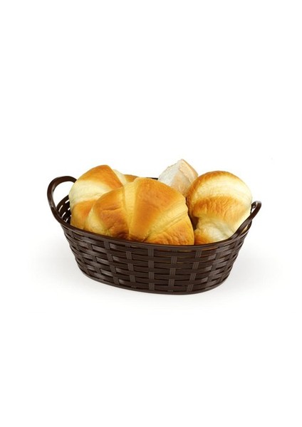 Hasır Desenli Ekmek Sepeti Oval 24 CM BO663