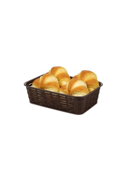 Hasır Desenli Ekmek Sepeti Köşeli BO667