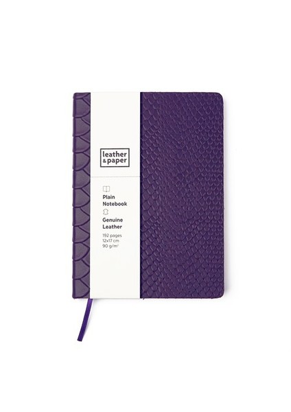 12X17 Mor Yılan Baskı Deri Defter