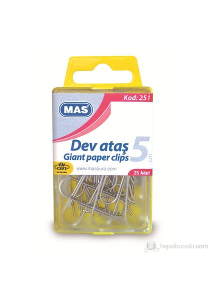 251 Dev Ataş 5 cm Nikel Kaplı - Süper Kalite