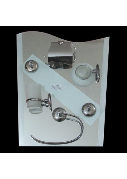 Banyo Ayna Seti 43x53 cm 6 Parça Model 241