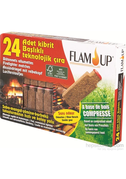 Flam Up Kibrit Başlıklı Teknolojik Çıra 24'Lü