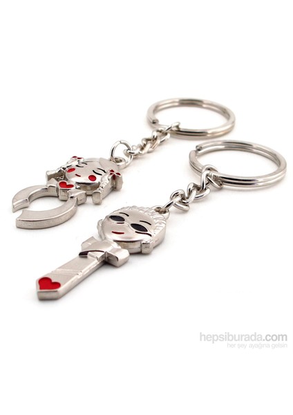 Erkek Kız Çocuk İkili Metal Anahtarlık Kc591 fiyatları