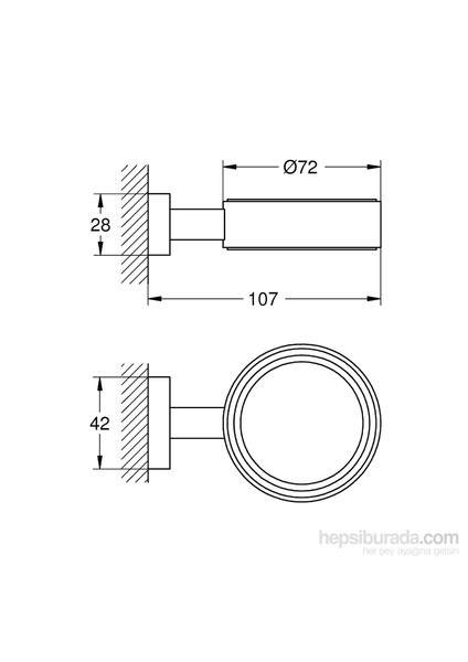 Essentials Cube Sabunluk Ve Diş Fırçalık Tutacağı Banyo Aksesuarı - 40508001