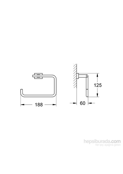 Eurocube Halka Yuvarlak Havluluk Banyo Aksesuarı - 40510001 fiyatları
