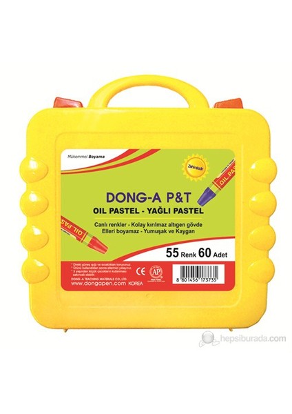Dong-A 60 Adet 55 Renk Pastel Boya Plastik Çantalı