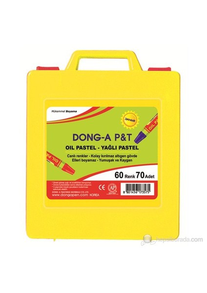 Dong-A 70 Adet 60 Renk Pastel Boya Plastik Çantalı
