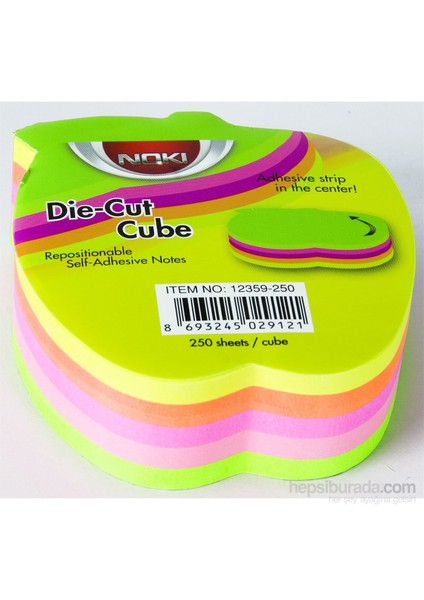 Memo Elma Şekilli 5 Renk 250 Sayfa