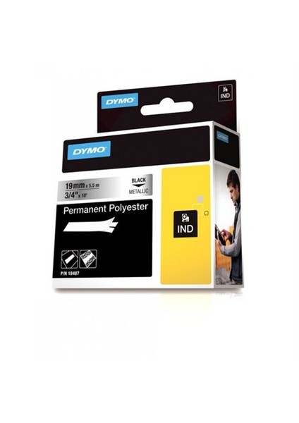 Rhinopro Sabitpolyester Şerit 19Mmx5,5M Metalikgri/Syh 18487