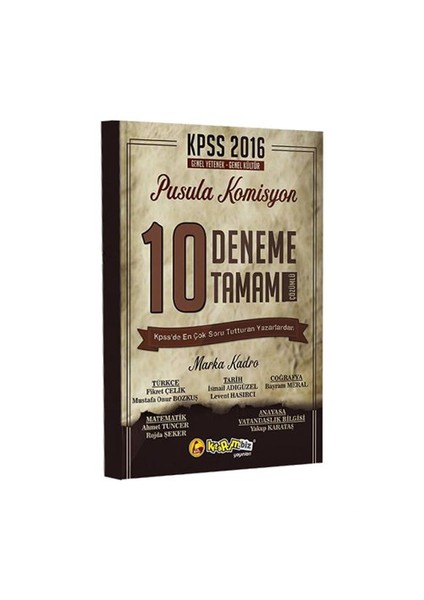 Kitapcım Biz Yayınları Kpss 2016 Pusula Komisyon Genel Yetenek Genel Kültür Tamamı Çözümlü 10 Deneme