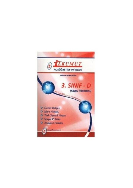 Açıköğretim 3. Sınıf Kamu Yönetimi D Kitabı