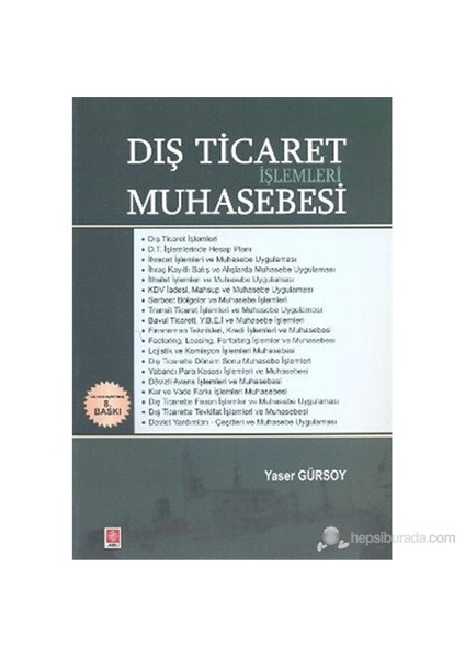 Dış Ticaret İşlemleri Muhasebesi
