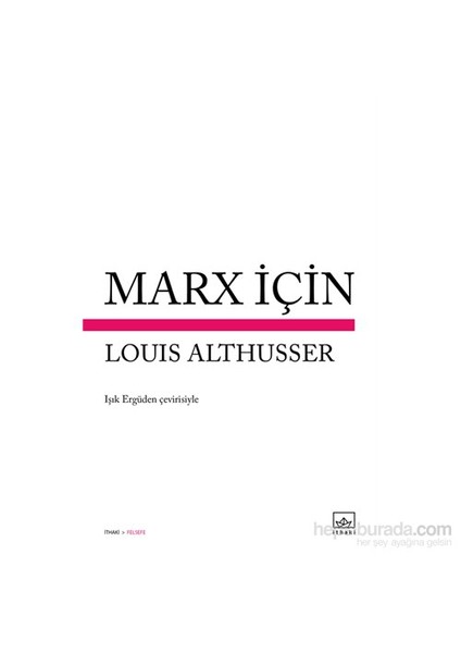 Marx İçin-Louis Althusser