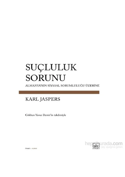 Suçluluk Sorunu-Karl Jaspers