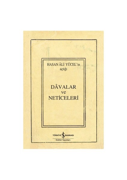 Davalar Ve Neticeleri-Hasan Ali Yücel