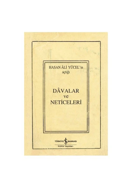 Davalar Ve Neticeleri-Hasan Ali Yücel