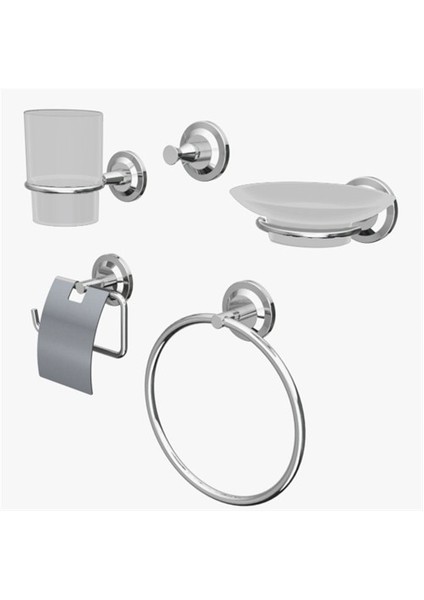 RİNA 5'Lİ BANYO AKSESUAR SETİ KROM A476089