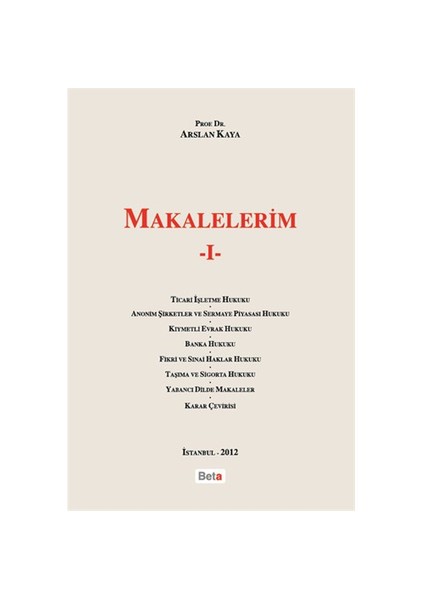 Makalelerim I-Arslan Kaya