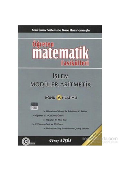 Öğreten Matematik Fasikülleri İşlem Modüler Aritmetik Konu Anlatımlı