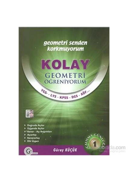 Gür Yayınları Kolay Geometri Öğreniyorum Çalışma Günlüğü 1