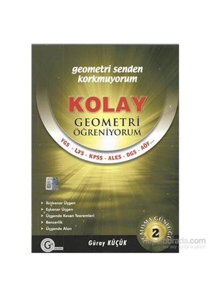 Gür Yayınları Kolay Geometri Öğreniyorum Çalışma Günlüğü 2