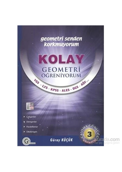 Gür Yayınları Kolay Geometri Öğreniyorum Çalışma Günlüğü 3