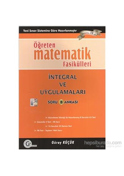 Öğreten Matematik Fasikülleri İntegral Ve Uygulamaları Soru Bankası