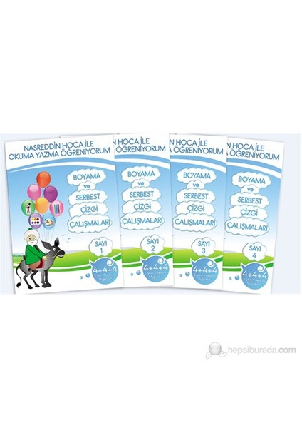 Nasreddin Hoca İle Okuma Yazma Öğreniyorum Eğitim Seti (4+4+4 Eğitim Sistemine Uygun)