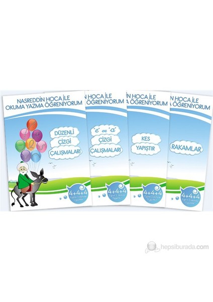 Nasreddin Hoca İle Okuma Yazma Öğreniyorum Eğitim Seti (4+4+4 Eğitim Sistemine Uygun)