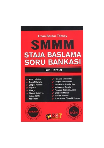 Smmm Staja Başlama Soru Bankası - Ercan Serdar Toksoy