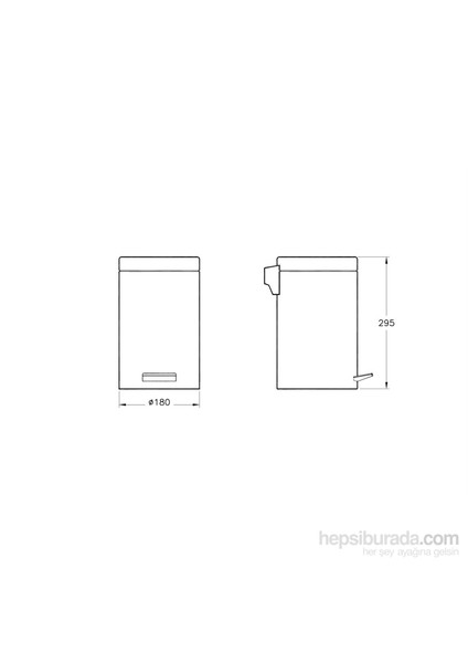 VitrA Arkitekta A44055 Çöp Kovası, 4,5 Litre, Parlak Paslanmaz Çelik