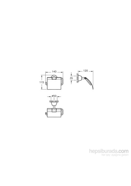 VitrA Matrix A44580 Kapaklı Tuvalet Kağıtlığı, Krom