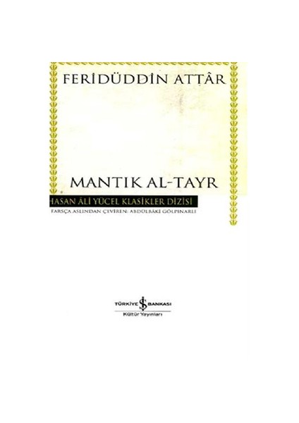Mantık Al - Tayr - Ciltli - Feridüddin -İ Attar