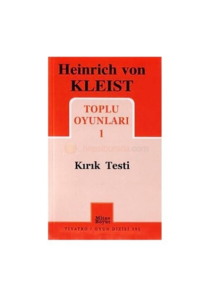 Heinrich Von Kleist Toplu Oyunları 1 - Kırık Testi-Heinrich Von Kleist