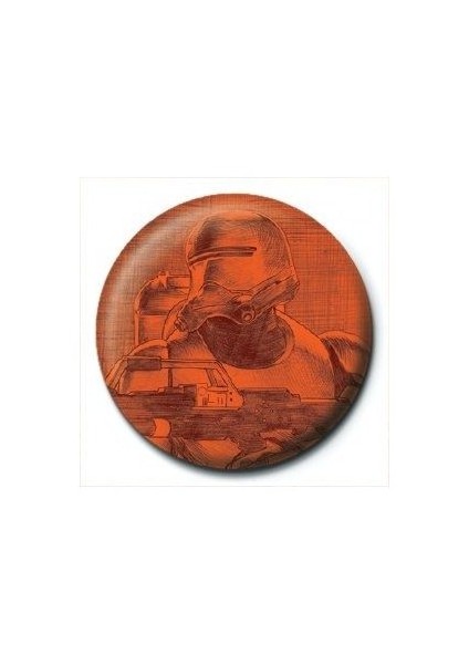 Rozet Star Wars Episode 7 Flame Trooper Sketch