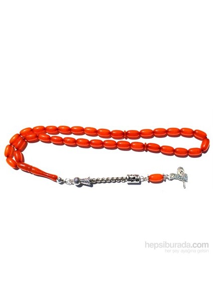 Koyu Bal Renkli Kehribar Rengi Kesme Tesbih 6 x 11 mm fiyatları