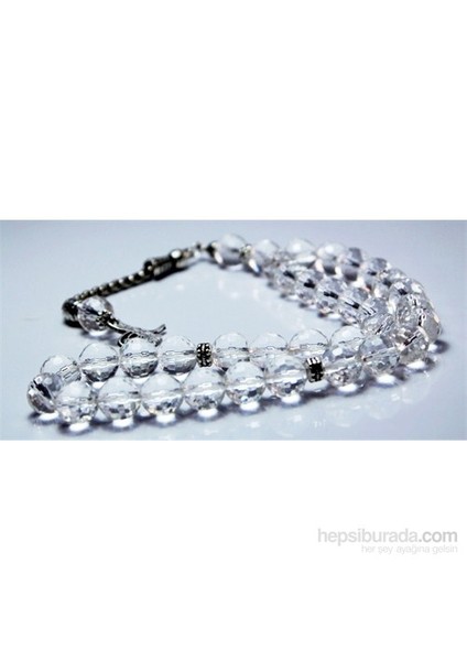 8 mm Faset Kesim Kristal Kuvars Taşı Tesbih