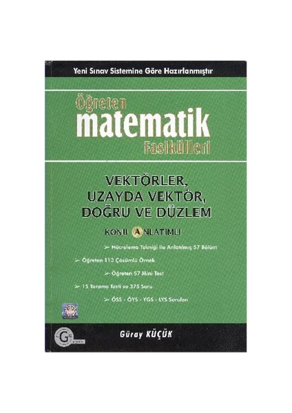 Gür Yayınları Öğreten Matematik Fasikülleri Vektörler,Uzayda Vektör,Doğru ve Düzlem