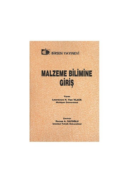 Malzeme Bilimine Giriş