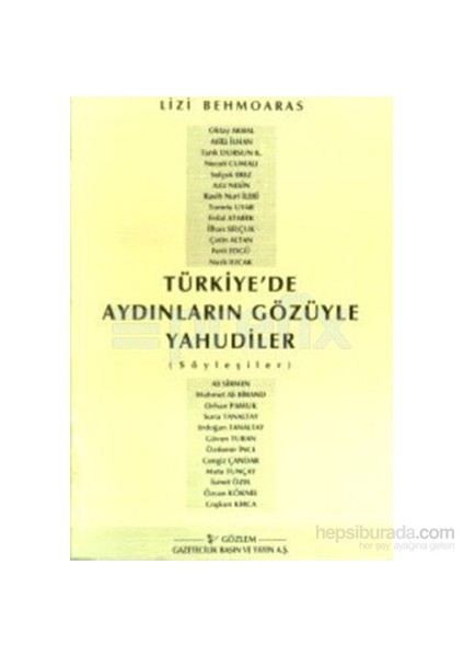 Türkiye'de Aydınların Gözüyle Yahudiler (Söyleşiler)