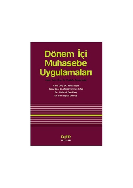 Dönem İçi Muhasebe Uygulamaları-Mustafa Çanakçıoğlu