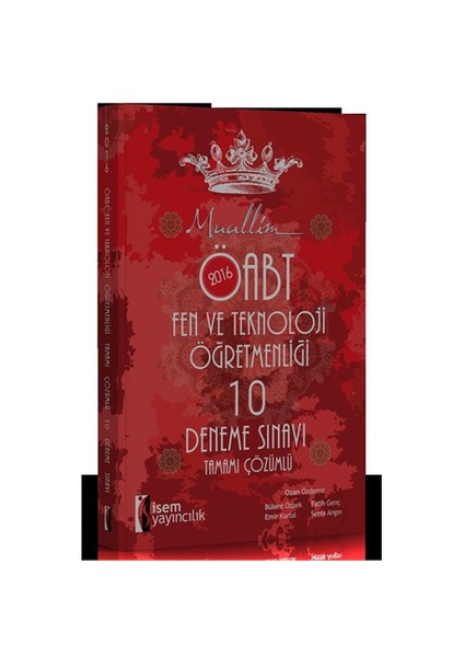 Muallim ÖABT 2016 Fen ve Teknoloji Öğretmenliği Tamamı Çözümlü 10 Deneme Sınavı