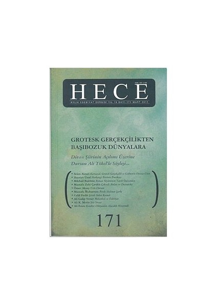 Aylık Edebiyat Dergisi Sayı: 171