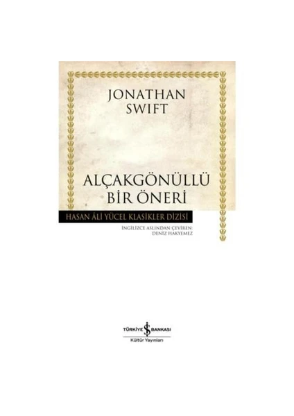 Alçakgönüllü Bir Öneri - Jonathan Swift