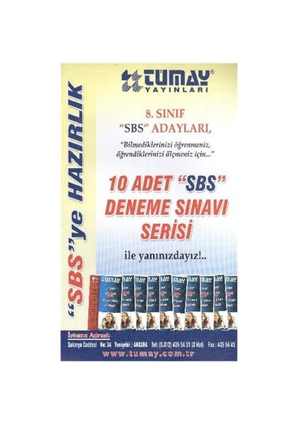Tümay SBS 10 Adet Deneme Sınavı Serisi