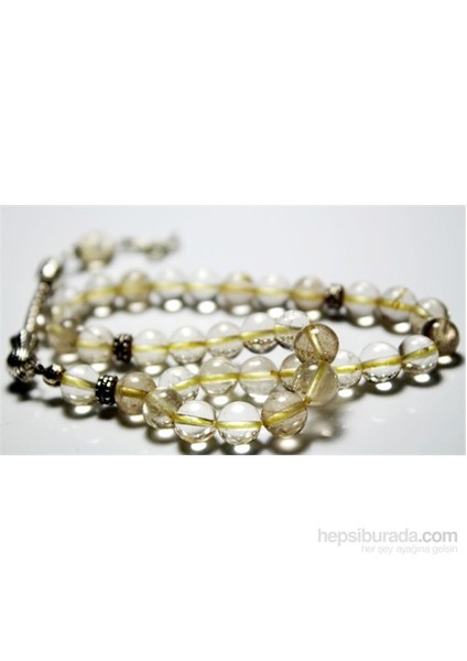 8 mm Küre Kesim Sitrin Taşı Tesbih