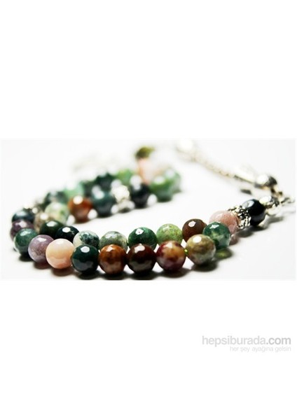 6 mm Faset Kesim Yosun Akik Taşı Tesbih modelleri